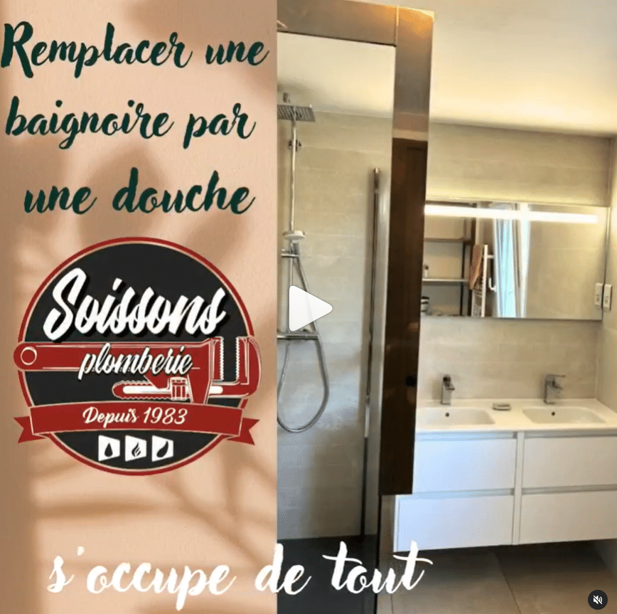 Remplacement d’une baignoire par une douche